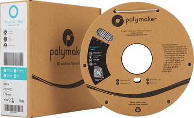 Polymaker PolyLite ABS Filament Grey 1.75mm 1Kg - AC products