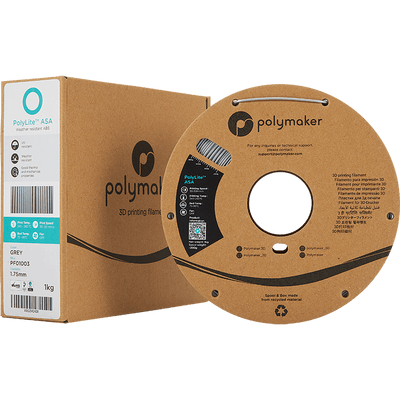 Polymaker PolyLite ASA Filament Grijs 1,75mm 1KG - AC products