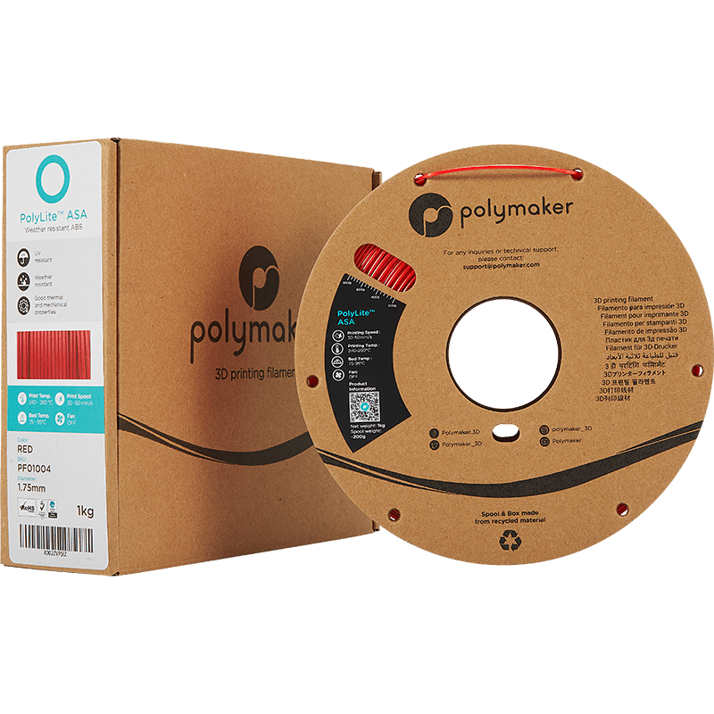 Polymaker PolyLite ASA Filament Rood 1,75mm 1KG - AC products