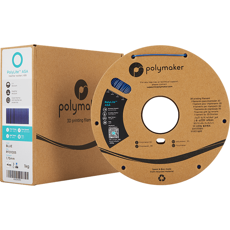 Polymaker PolyLite ASA Filament Blauw 1,75mm 1KG - AC products