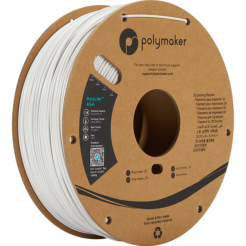 Polymaker PolyLite ASA Filament Wit 1,75mm 1KG - AC products