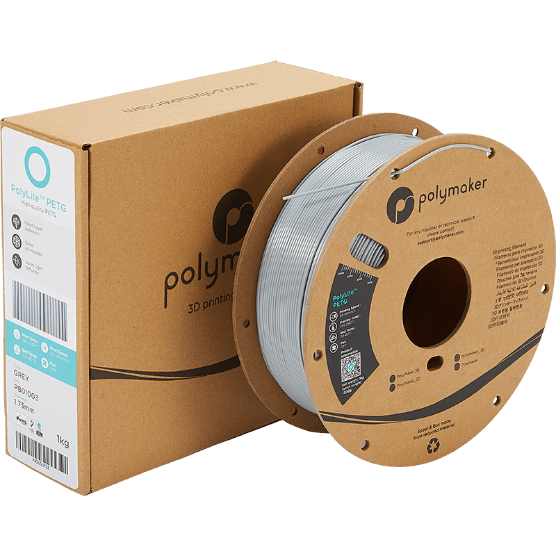 Polymaker PolyLite PETG Grijs 1.75 mm 1KG - AC products