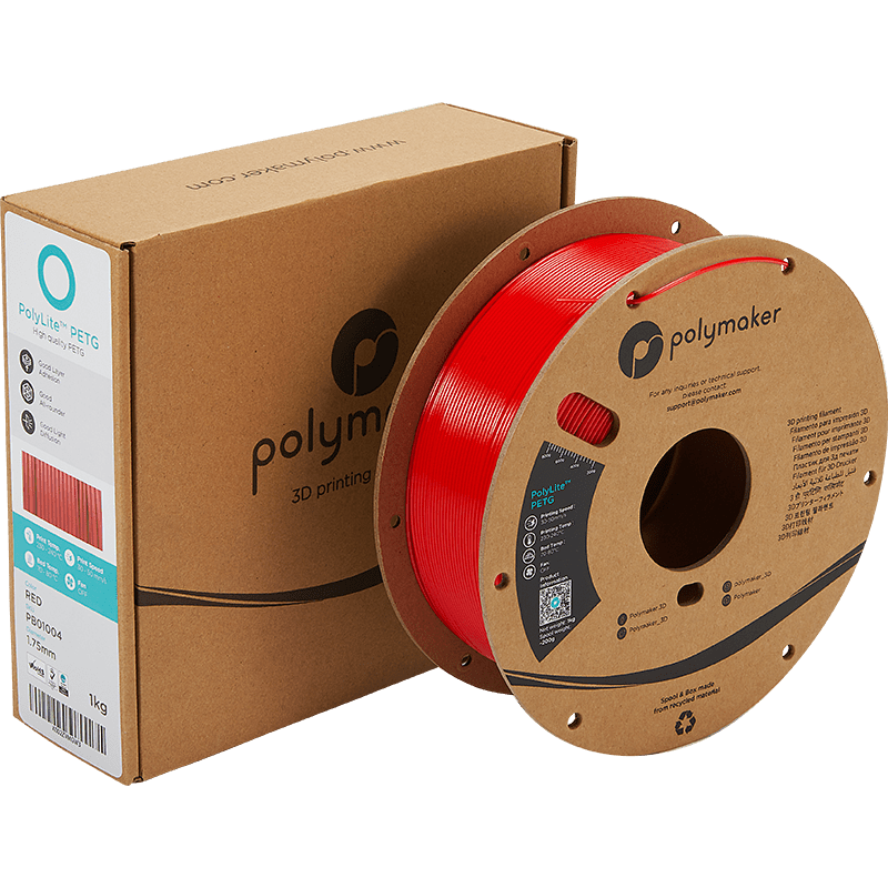 Polymaker PolyLite PETG Rood  1.75 mm 1KG - AC products