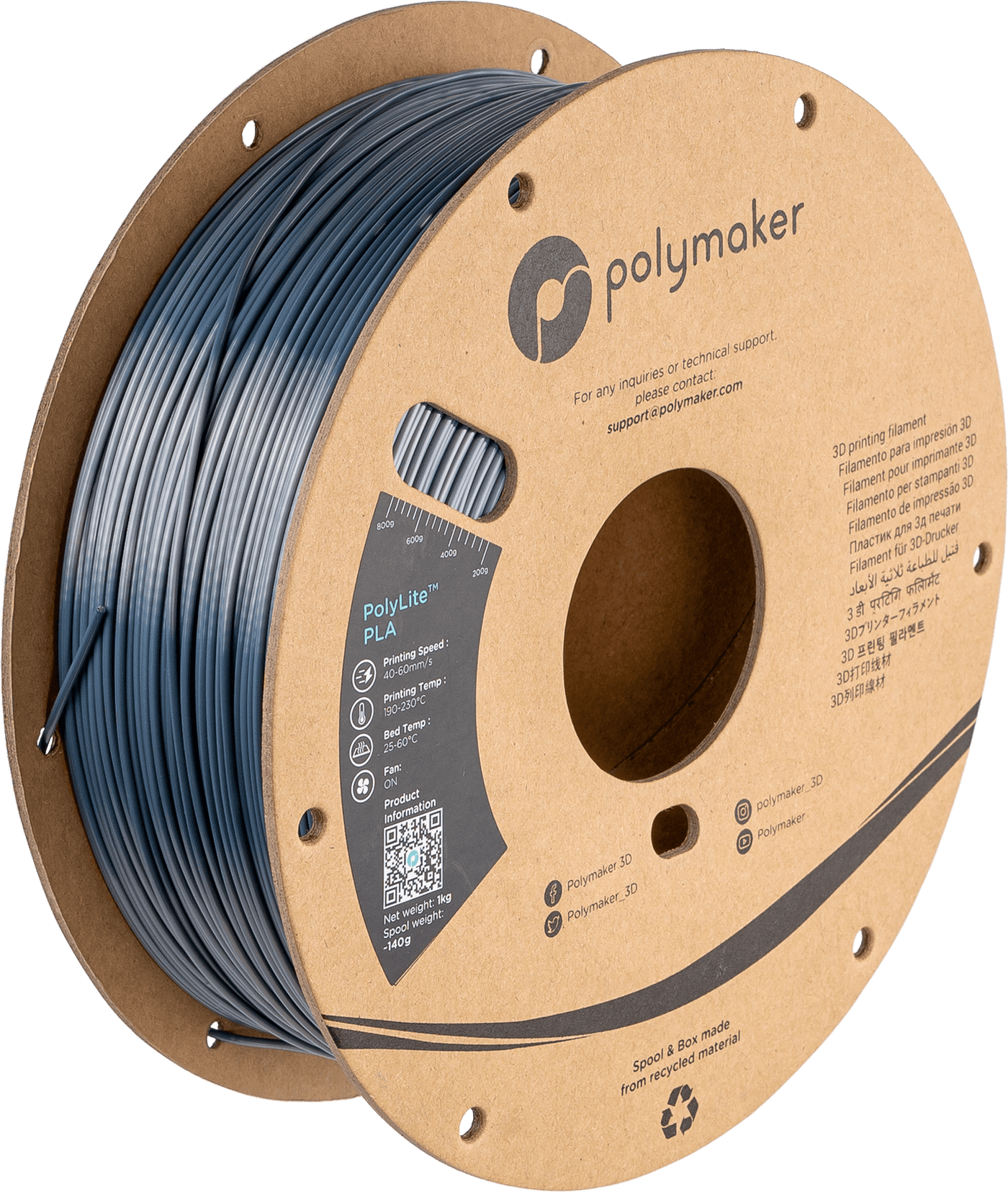 Polymaker PolyLite PLA  Filament Silk Chrome 1,75mm 1KG - AC products