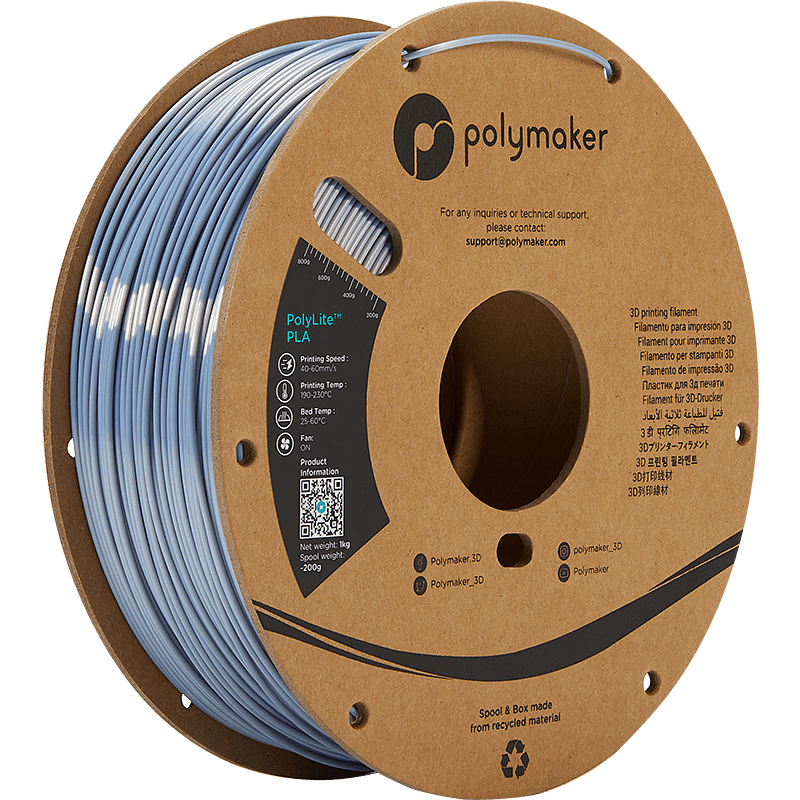 Polymaker PolyLite PLA  Filament Silk Silver 1,75mm 1KG - AC products