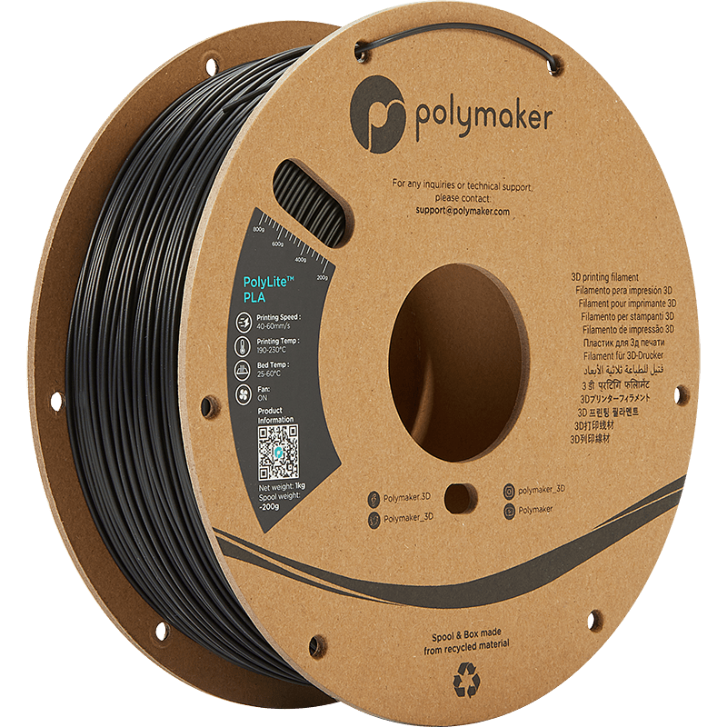 Polymaker PolyLite PLA  Filament Black 1,75mm 1KG - AC products