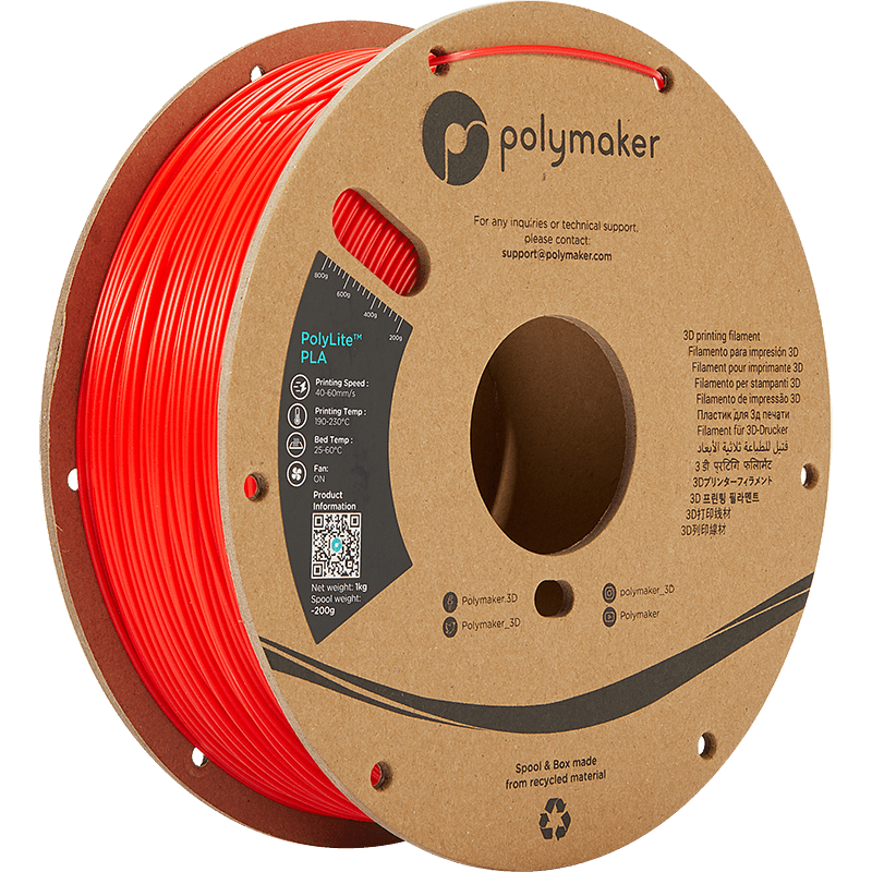 Polymaker PolyLite PLA  Filament Red 1,75mm 1KG - AC products