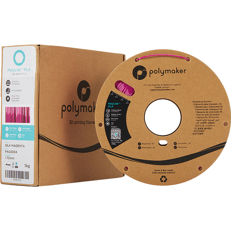 Polymaker PolyLite PLA Silk Magenta 1.75 mm 1KG - AC products