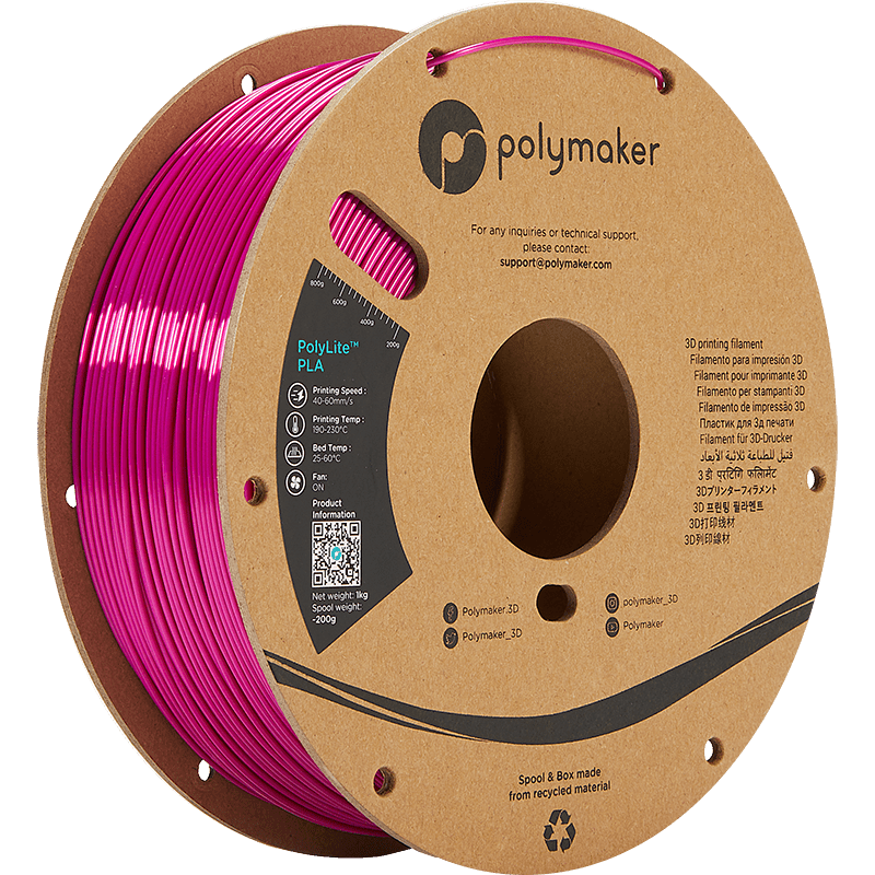 Polymaker PolyLite PLA Silk Magenta 1.75 mm 1KG - AC products