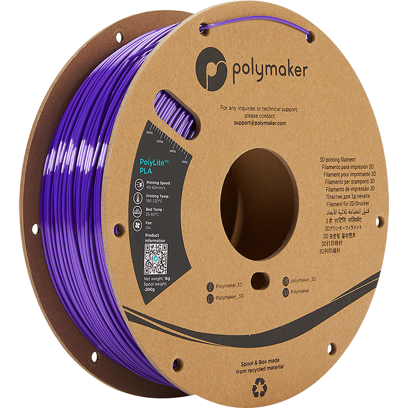 Polymaker PolyLite PLA Silk Purple 1.75 mm 1KG - AC products