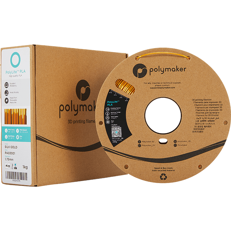 Polymaker PolyLite PLA Silk Gold 1.75 mm 1KG - AC products