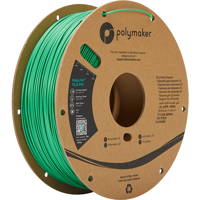 Polymaker POLYLITE™ PLA PRO 3D filament Green Jam free 1.75 mm 1KG - AC products