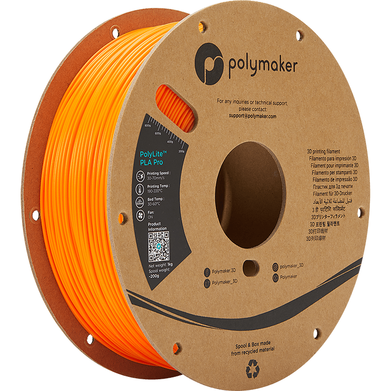 Polymaker POLYLITE™ PLA PRO 3D filament Oranje Jam free 1.75 mm 1KG - AC products