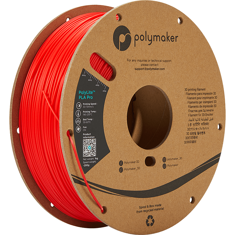 Polymaker POLYLITE™ PLA PRO 3D filament Red Jam free 1.75 mm 1KG - AC products