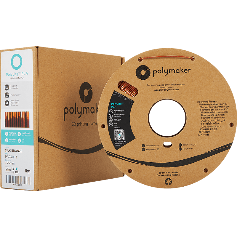 Polymaker PolyLite PLA Silk Bronze 1.75 mm 1KG - AC products