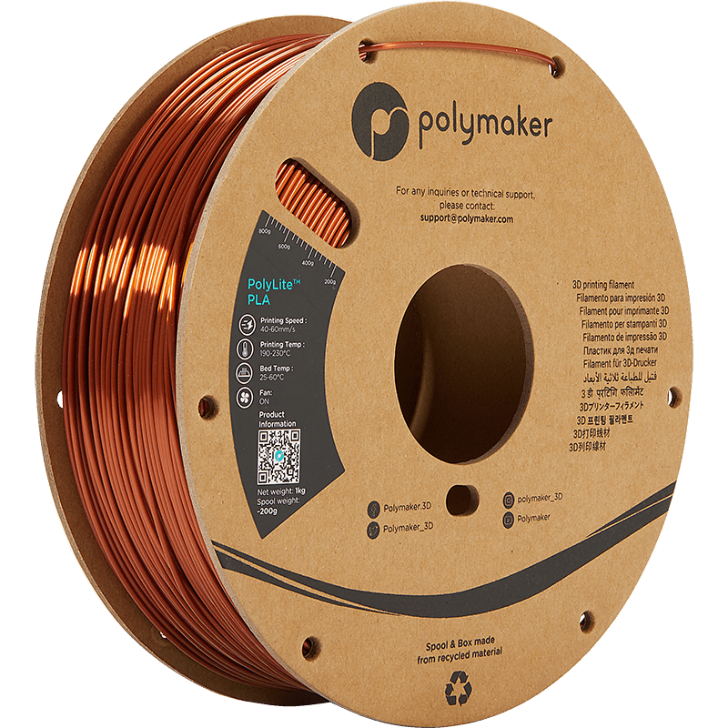 Polymaker PolyLite PLA Silk Bronze 1.75 mm 1KG - AC products