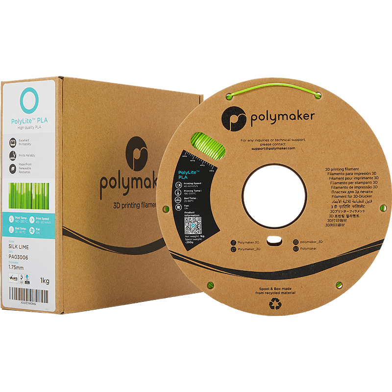 Polymaker PolyLite PLA Silk Lime 1.75 mm 1KG - AC products