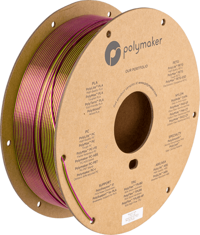 Polymaker PolyLite SILK PLA Filament Aubergine Lime - Magenta 1.75 mm 1KG - AC products