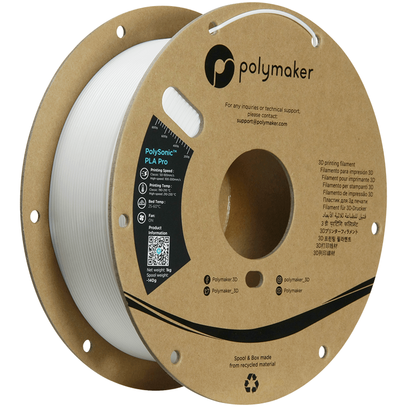 POLYMAKER POLYSONIC HIGH SPEED PLA PRO  WHITE 1,75mm 1KG - AC products