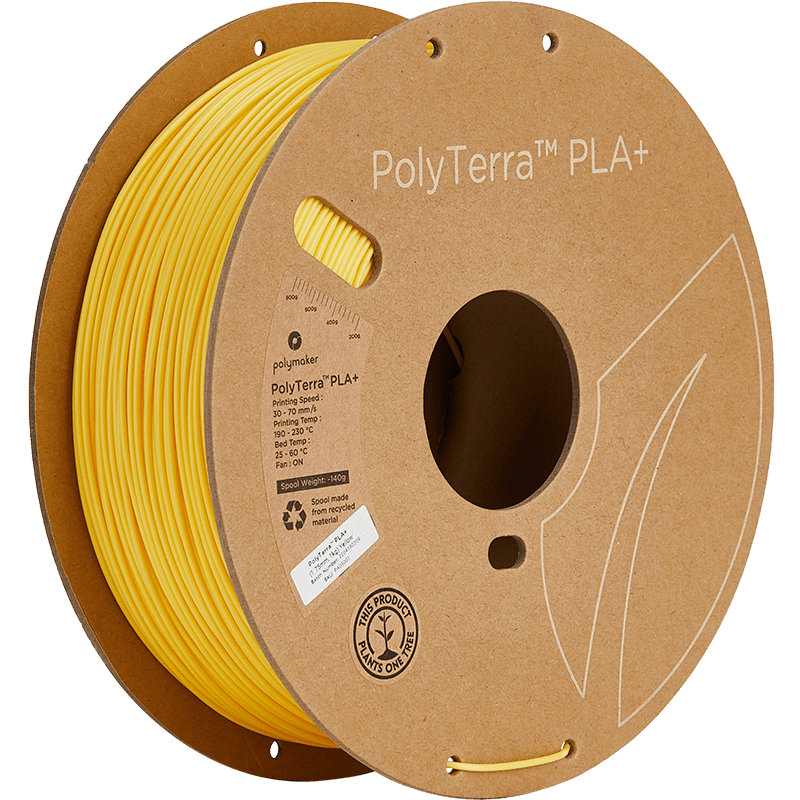 Polymaker PolyTerra PLA+ filament Yellow 1.75 mm 1KG - AC products