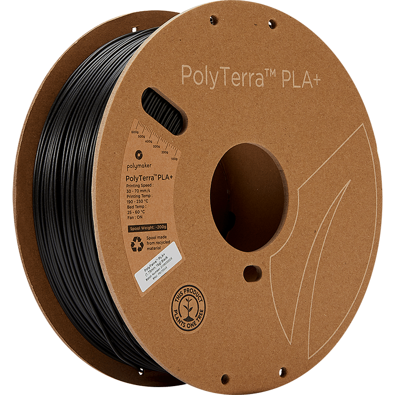 Polymaker PolyTerra PLA+ filament Black 1.75 mm 1KG