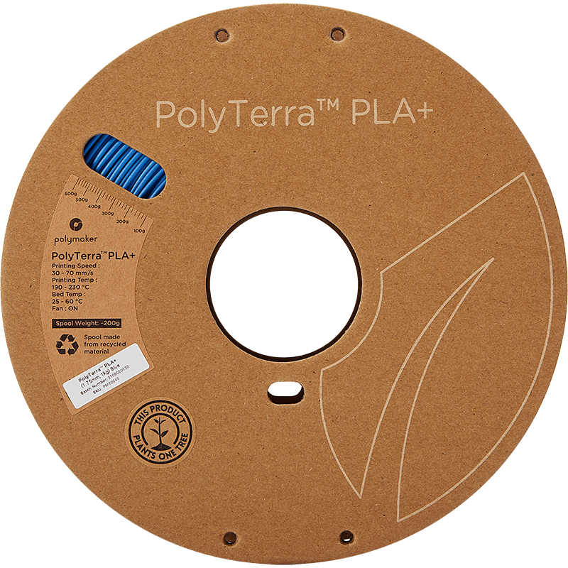 Polymaker PolyTerra Pla+ filament Blue 1.75 mm 1KG - AC products