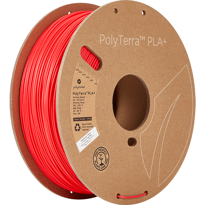 Polymaker PolyTerra PLA+ filament Red 1.75 mm 1KG - AC products