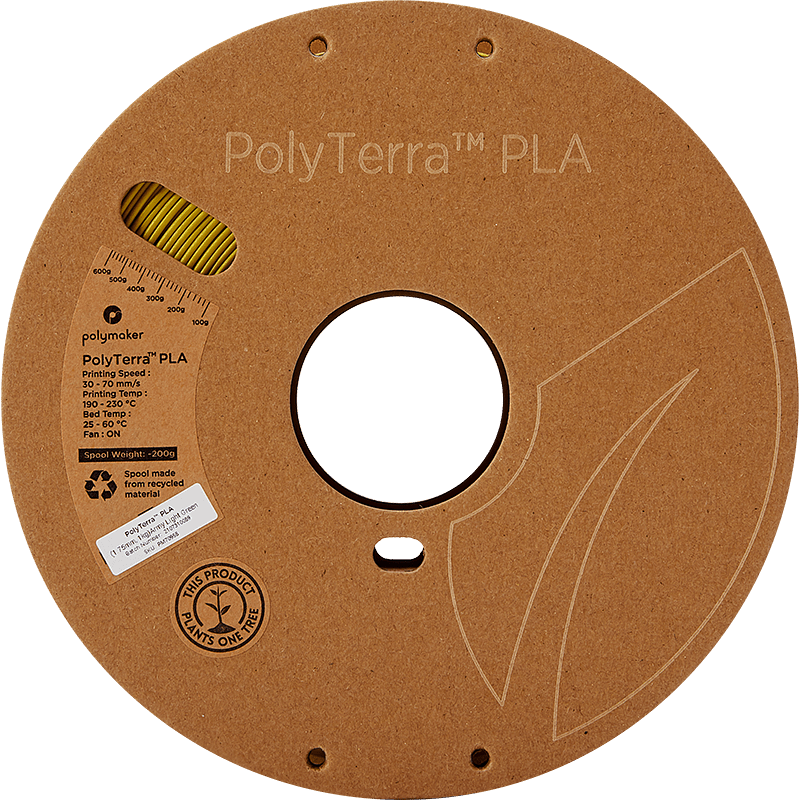 Polymaker PolyTerra Pla filament Army Light Green 1.75 mm 1KG - AC products