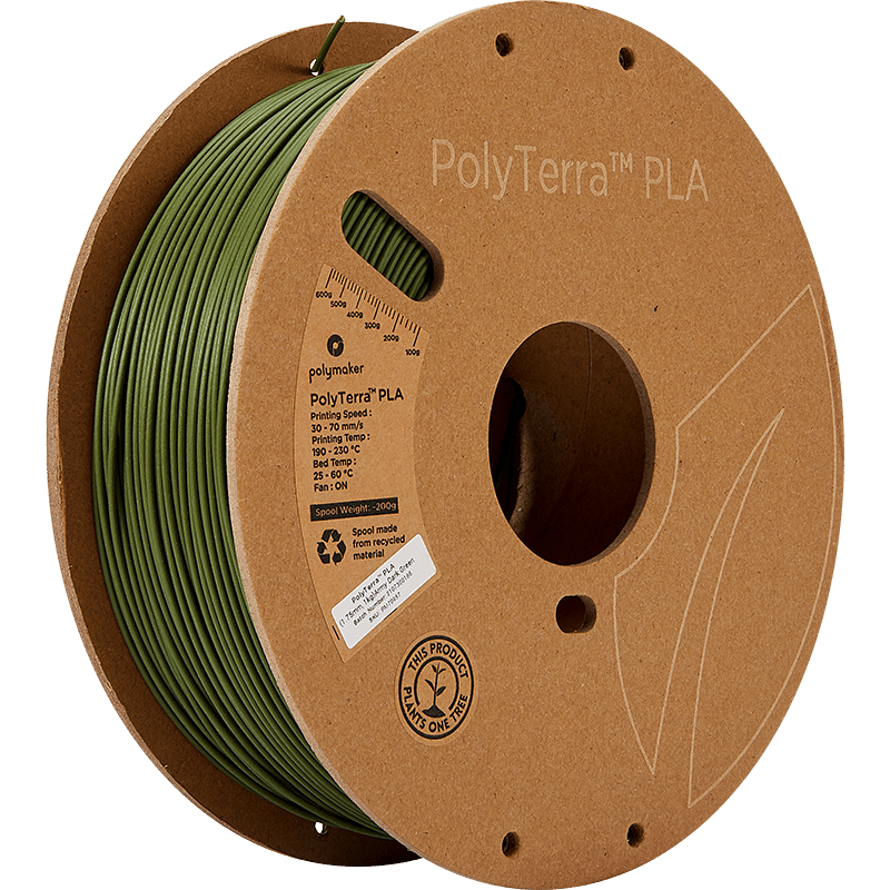 Polymaker PolyTerra Pla filament Army Dark Green 1.75 mm 1KG - AC products