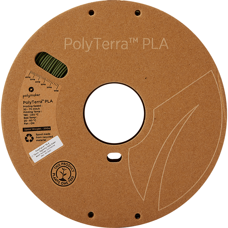 Polymaker PolyTerra Pla filament Army Dark Green 1.75 mm 1KG - AC products