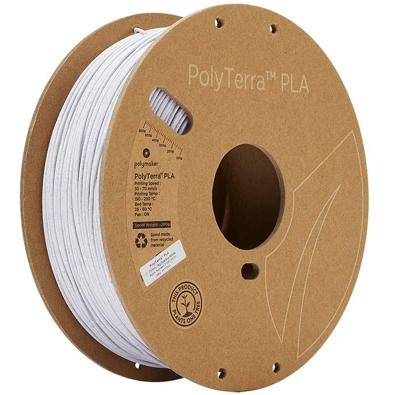 Polymaker PolyTerra Pla filament Marble white 1.75 mm 1KG - AC products