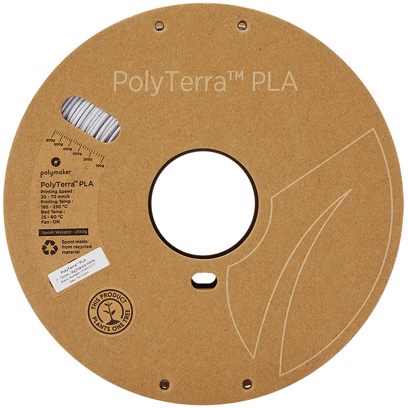 Polymaker PolyTerra Pla filament Marble white 1.75 mm 1KG - AC products