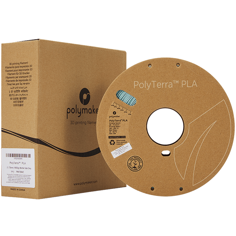 Polymaker PolyTerra Pla filament Marble Slate Grey  1.75 mm 1KG - AC products