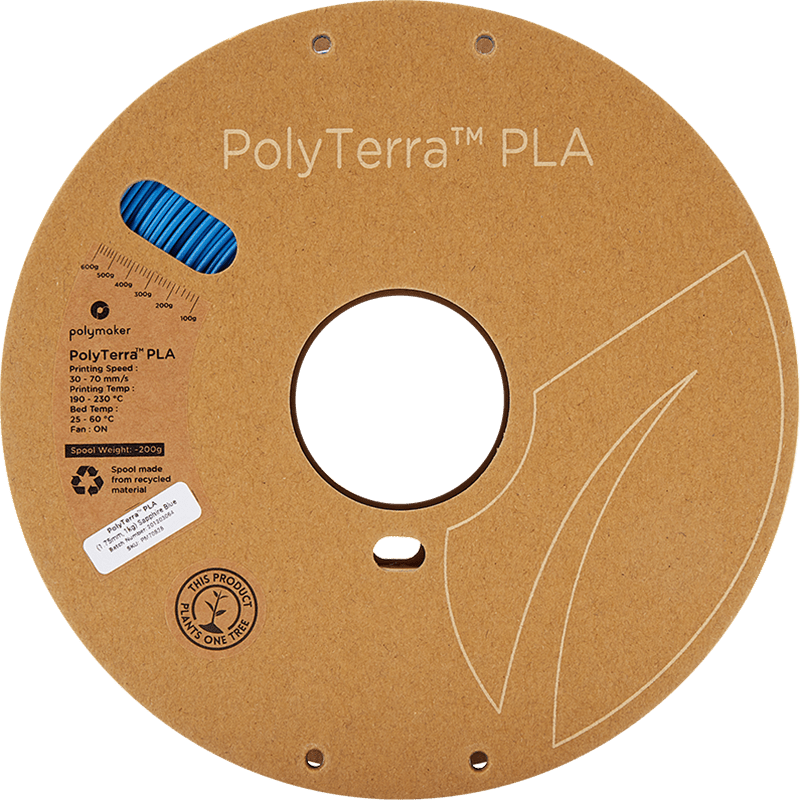 Polymaker PolyTerra Pla filament Sapphire Blue 1.75 mm 1KG - AC products