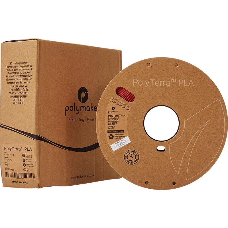 Polymaker PolyTerra Pla filament Army Red 1.75 mm 1KG - AC products