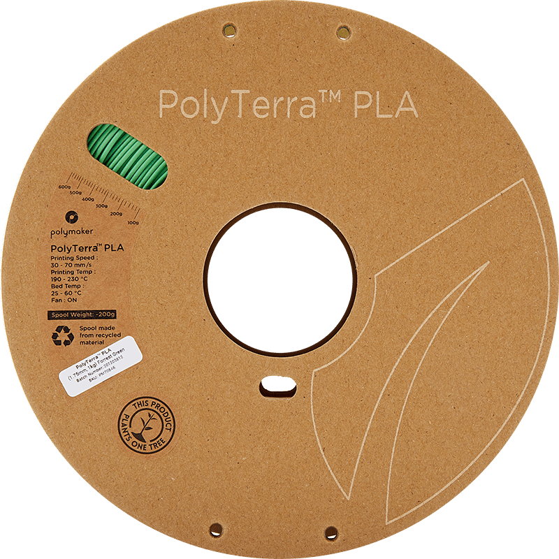 Polymaker PolyTerra Pla filament Forrest Green 1.75 mm 1KG - AC products