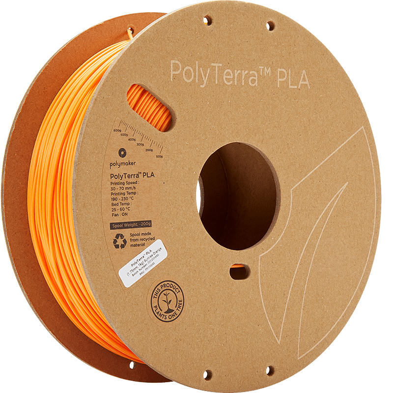 Polymaker PolyTerra Pla filament Sunrise Orange 1.75 mm 1KG - AC products