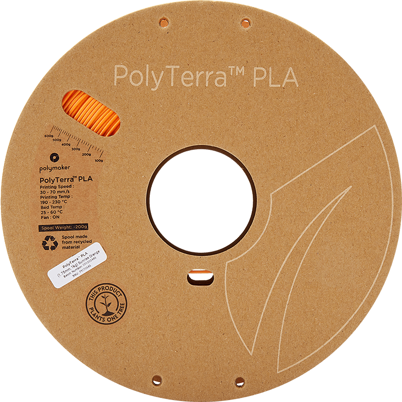 Polymaker PolyTerra Pla filament Sunrise Orange 1.75 mm 1KG - AC products