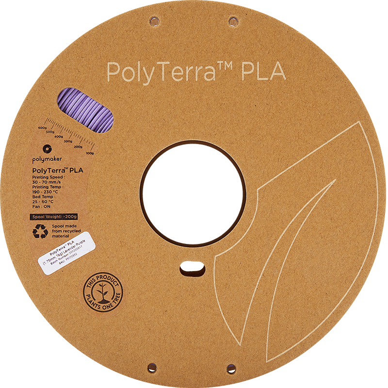 Polymaker PolyTerra Pla filament Lavender Purple 1.75 mm 1KG - AC products