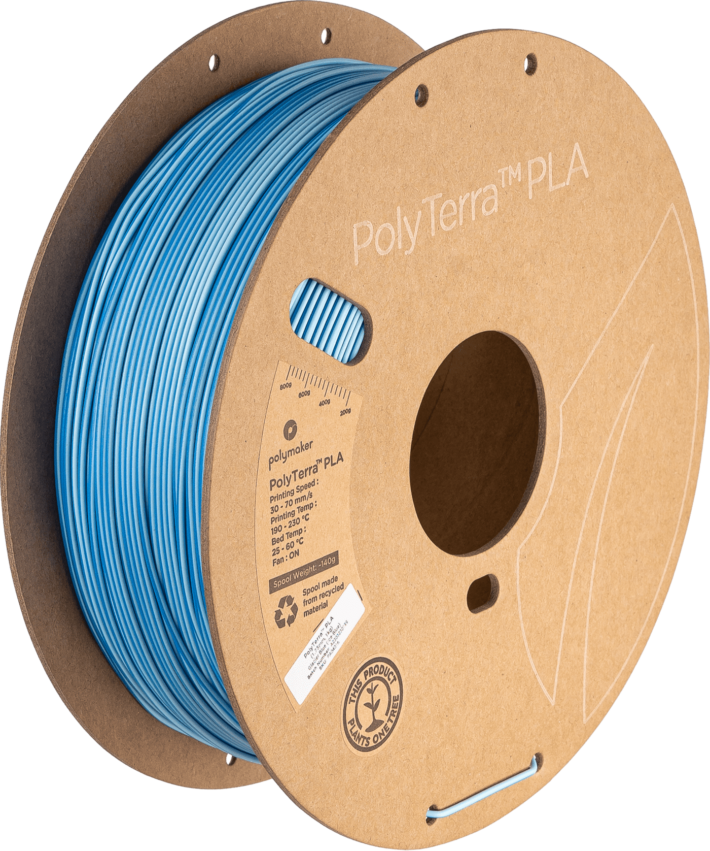 Polymaker PolyTerra PLA Filament Dual Glacier Blue Ice-Blue 1.75 mm 1KG - AC products