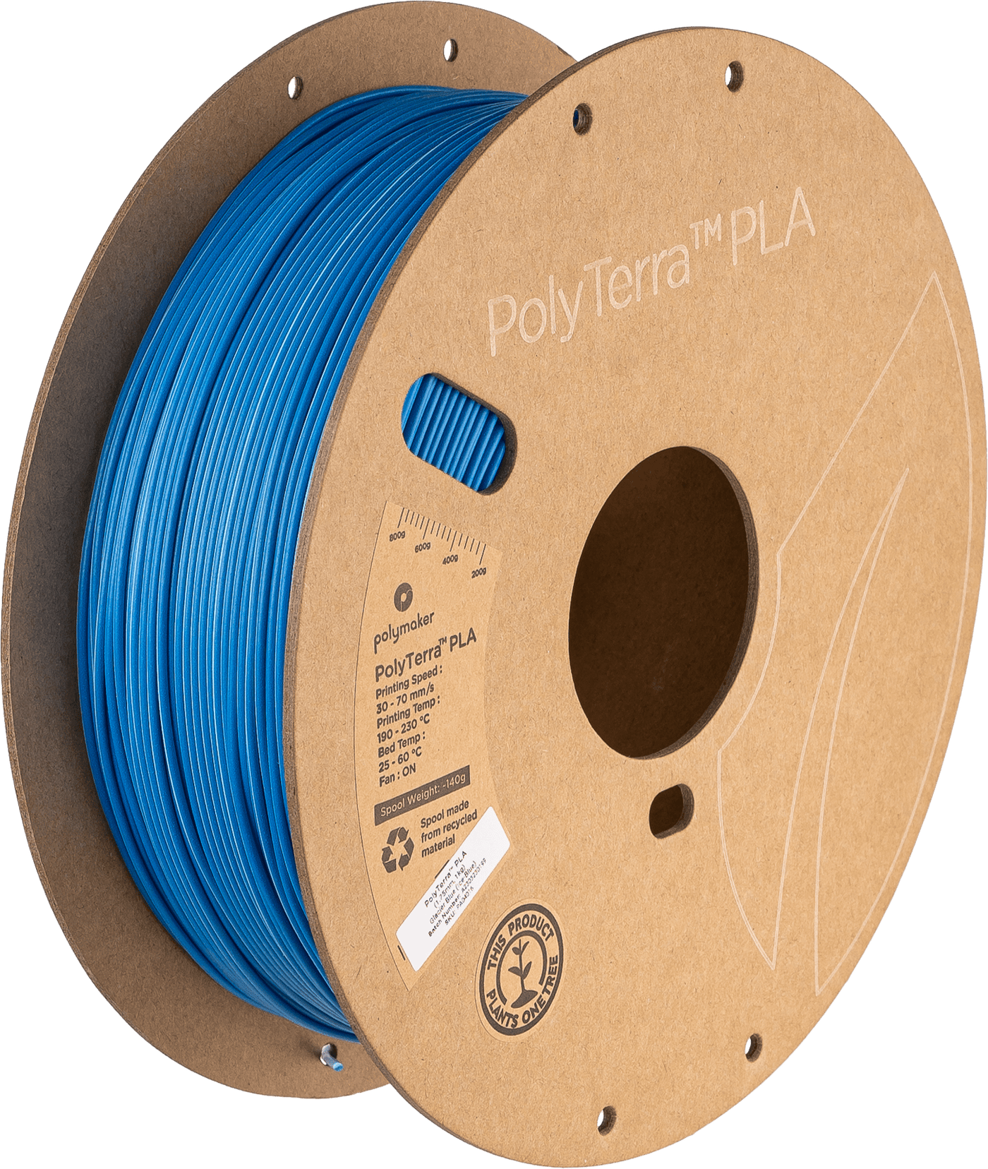 Polymaker PolyTerra PLA Filament Dual Glacier Blue Ice-Blue 1.75 mm 1KG - AC products