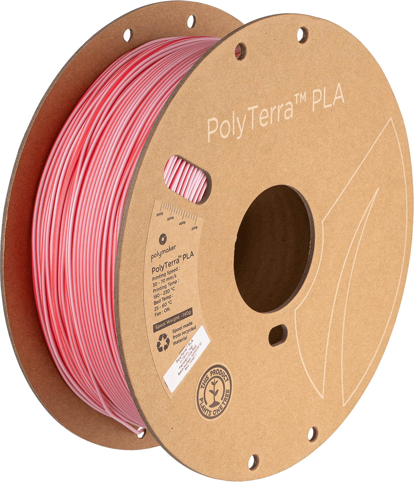 Polymaker PolyTerra PLA Filament Dual Flamingo (Pink-Red) 1.75 mm 1KG - AC products