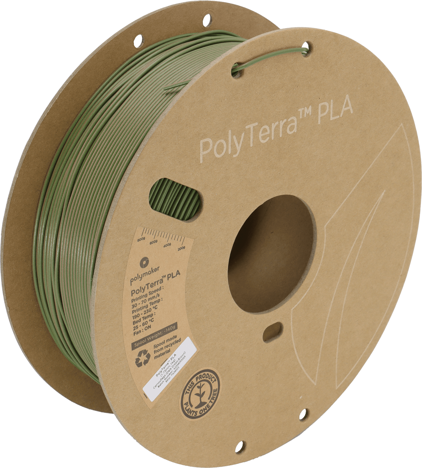 Polymaker PolyTerra PLA Filament Dual Camouflage (Dark Green-Brown) 1.75 mm 1KG - AC products