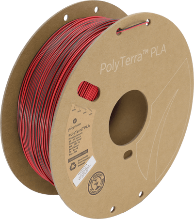 Polymaker PolyTerra PLA Filament Dual Shadow Red (Black-Red) 1.75 mm 1KG - AC products