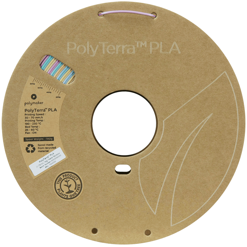 Polymaker PolyTerra Pla filament Pastel Rainbow 1.75 mm 1KG - AC products