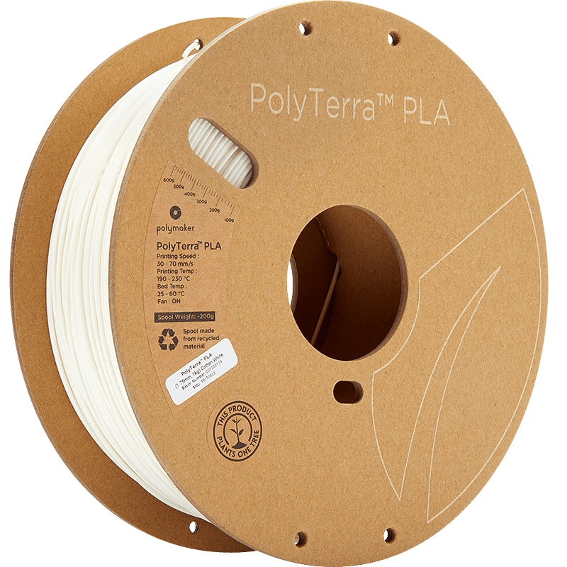 Polymaker PolyTerra Pla filament Cotton White 1.75 mm 1KG - AC products