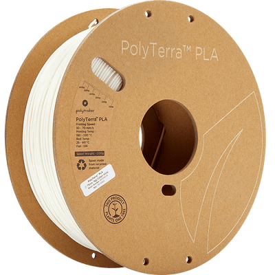 Polymaker PolyTerra Pla filament Cotton White 1.75 mm 1KG - AC products