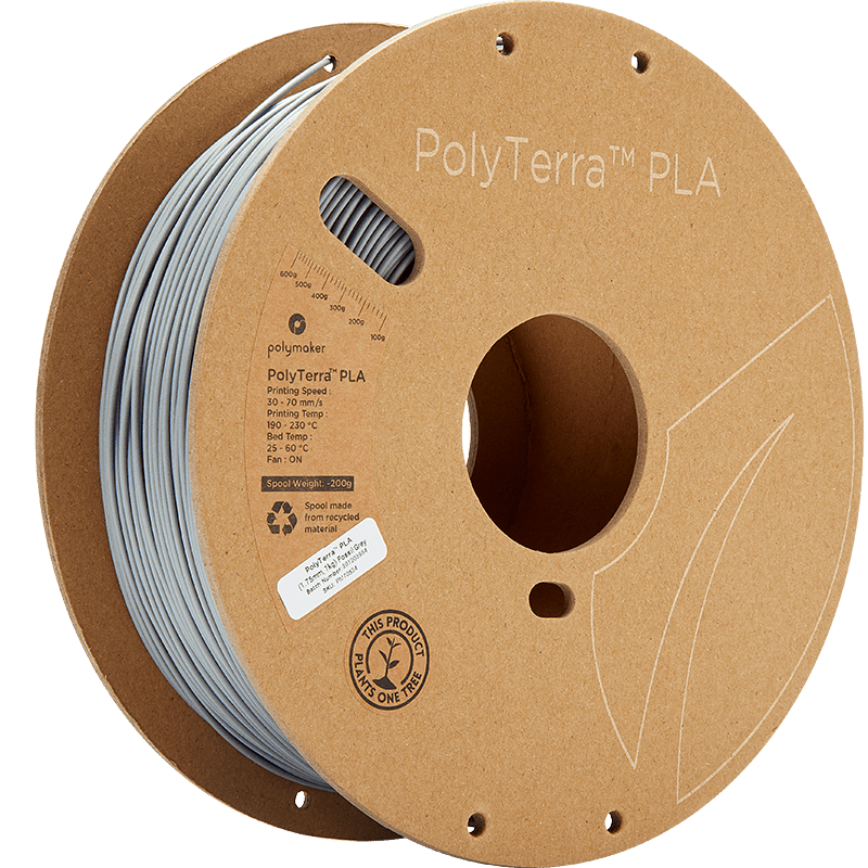 Polymaker PolyTerra Pla filament Fossil Grey 1.75 mm 1KG - AC products