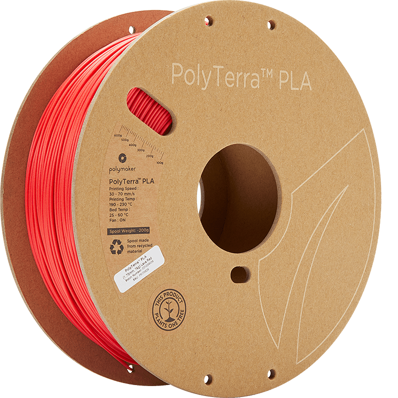 Polymaker PolyTerra Pla filament Lava Red 1.75 mm 1KG - AC products