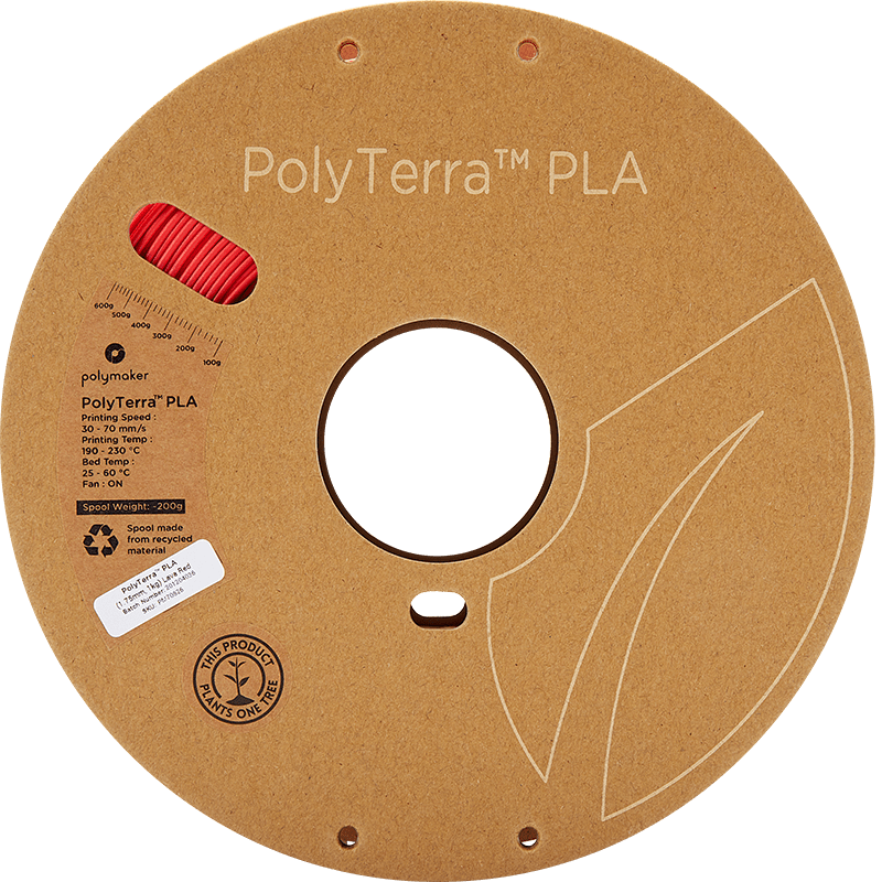 Polymaker PolyTerra Pla filament Lava Red 1.75 mm 1KG - AC products